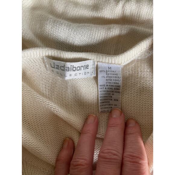 Vintage Liz  Claiborne Abstract Pullover Sweater, Size M - Picture 6 of 7